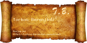 Torkos Bereniké névjegykártya